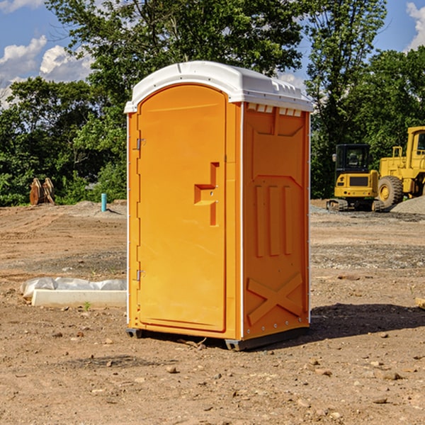 what is the cost difference between standard and deluxe portable restroom rentals in Muscoy CA